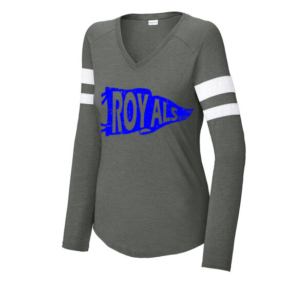 Women's Halftime Long Sleeve V Neck Tee Thumbnail